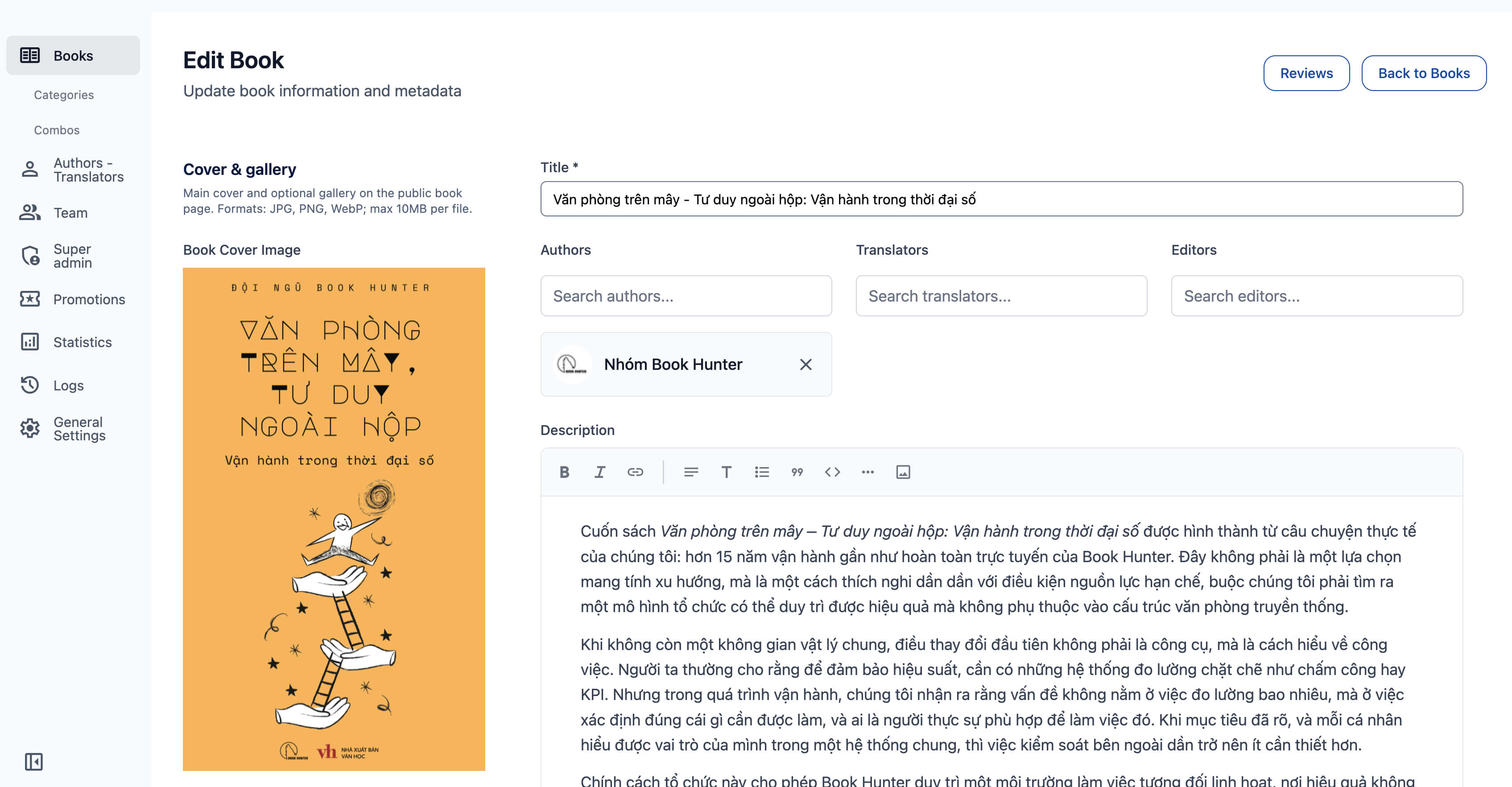 Ebook manuscript editor